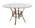 Flash Furniture Carlisle 48"" Round Glass Dining Table with Matte Gold Metal Frame