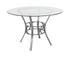 Flash Furniture Carlisle 45"" Round Glass Dining Table with Silver Metal Frame