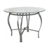Flash Furniture Syracuse 42'' Round Glass Dining Table with Silver Metal Frame