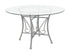 Flash Furniture Princeton 48"" Round Glass Dining Table with Silver Metal Frame
