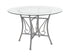 Flash Furniture Princeton 45"" Round Glass Dining Table with Silver Metal Frame