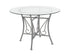 Flash Furniture Princeton 42"" Round Glass Dining Table with Silver Metal Frame