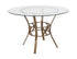 Flash Furniture Carlisle 45"" Round Glass Dining Table with Matte Gold Metal Frame
