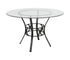 Flash Furniture Carlisle 48"" Round Glass Dining Table with Black Metal Frame