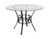 Flash Furniture Carlisle 45"" Round Glass Dining Table with Black Metal Frame