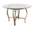 Flash Furniture Syracuse 48"" Round Glass Dining Table with Matte Gold Metal Frame