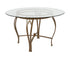 Flash Furniture Syracuse 48"" Round Glass Dining Table with Matte Gold Metal Frame