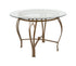 Flash Furniture Syracuse 42"" Round Glass Dining Table with Matte Gold Metal Frame