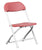 Offex Kids Burgundy Plastic Folding Chair