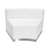 Flash Furniture HERCULES Alon Series White Leather Concave Chair with Brushed Stainless Steel Base [ZB-803-INSEAT-WH-GG]