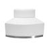 Flash Furniture HERCULES Alon Series White Leather Convex Chair with Stainless Steel Base