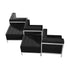 Flash Furniture HERCULES Imagination Series Black Leather 5 Piece Chair and Ottoman Set [ZB-IMAG-SET5-GG]