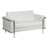 Flash Furniture HERCULES Lesley Series Love Seat Contemporary Light Brown Leather Home Seating Living Room Fixed Cushion Sofa with Encasing Frame