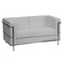 HERCULES Regal Series Contemporary White Leather Love Seat with Encasing Frame [ZB-REGAL-810-2-LS-WH-GG]