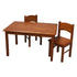 Natural Hardwood Rectangle Table and Chair Set ( Honey Finish)