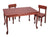 Natural Hardwood Queen Anne Rectangle Table and Chair Set Cherry