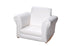 Gift Mark Gift Mark White Upholstered Rocking Chair