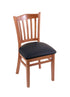 3120 18"" Chair with Medium Finish, Black Vinyl Seat