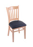 3120 18"" Chair with Natural Finish, Allante Dark Blue Seat