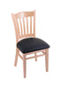 3120 18"" Chair with Natural Finish, Black Vinyl Seat