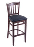 3120 30"" Stool with Dark Cherry Finish, Allante Dark Blue Seat