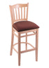 3120 30"" Stool with Natural Finish, Axis Paprika Seat