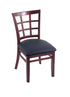 3130 18"" Chair with Dark Cherry Finish, Allante Dark Blue Seat