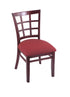 3130 18"" Chair with Dark Cherry Finish, Allante Wine Seat