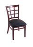 3130 18"" Chair with Dark Cherry Finish, Black Vinyl Seat