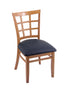 3130 18"" Chair with Medium Finish, Allante Dark Blue Seat