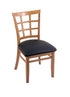 3130 18"" Chair with Medium Finish, Black Vinyl Seat