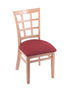 3130 18"" Chair with Natural Finish, Allante Wine Seat