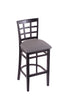 3130 25"" Stool with Black Finish, Allante Medium Grey Seat