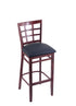 3130 25"" Stool with Dark Cherry Finish, Allante Dark Blue Seat