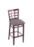 3130 25"" Stool with Dark Cherry Finish, Allante Medium Grey Seat