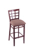 3130 25"" Stool with Dark Cherry Finish, Axis Willow Seat