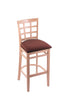 3130 25"" Stool with Natural Finish, Axis Paprika Seat