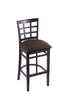 3130 30"" Stool with Black Finish, Rein Coffee Seat