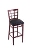 3130 30"" Stool with Dark Cherry Finish, Black Vinyl Seat