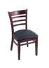 3140 18"" Chair with Dark Cherry Finish, Allante Dark Blue Seat