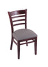 3140 18"" Chair with Dark Cherry Finish, Allante Medium Grey Seat