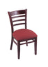 3140 18"" Chair with Dark Cherry Finish, Allante Wine Seat