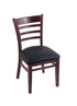 3140 18"" Chair with Dark Cherry Finish, Black Vinyl Seat