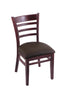 3140 18"" Chair with Dark Cherry Finish, Rein Coffee Seat