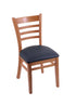 3140 18"" Chair with Medium Finish, Allante Dark Blue Seat