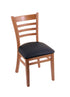 3140 18"" Chair with Medium Finish, Black Vinyl Seat