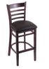 3140 25"" Stool with Dark Cherry Finish, Allante Espresso Seat