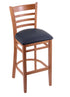 3140 25"" Stool with Medium Finish, Allante Dark Blue Seat