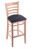 3140 25"" Stool with Natural Finish, Allante Dark Blue Seat