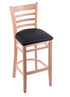 3140 25"" Stool with Natural Finish, Black Vinyl Seat